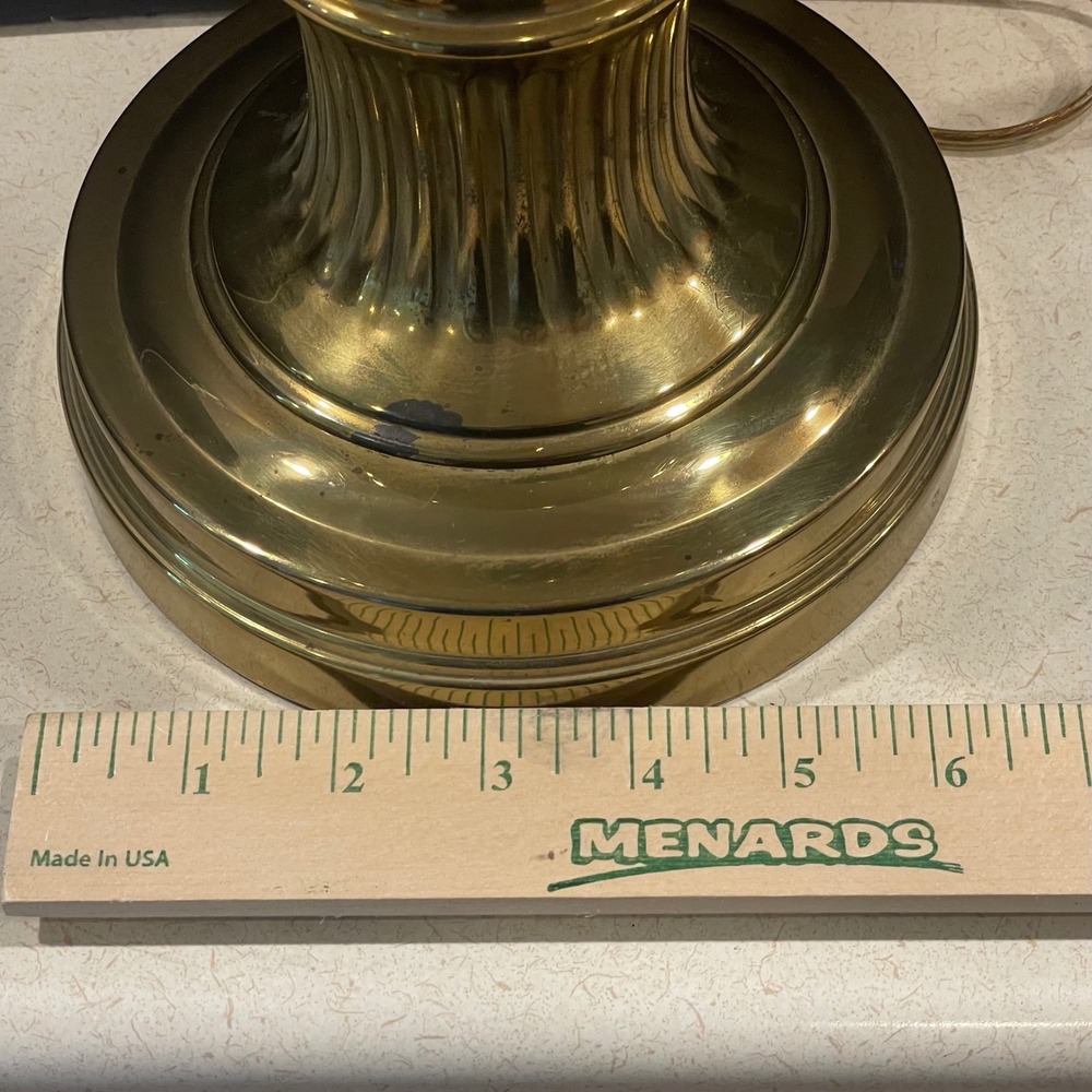 Alsy Vintage Table Lamp Brass Finish Ceramic Hollywood Regency Gold Cream Large - Picture 13 of 13